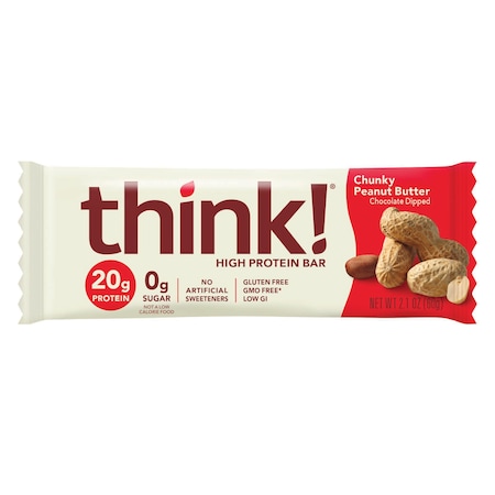 Thinkthin thinkThin Chunky Peanut Butter Protein Bar 2.1 oz. Bar, PK120 1074663